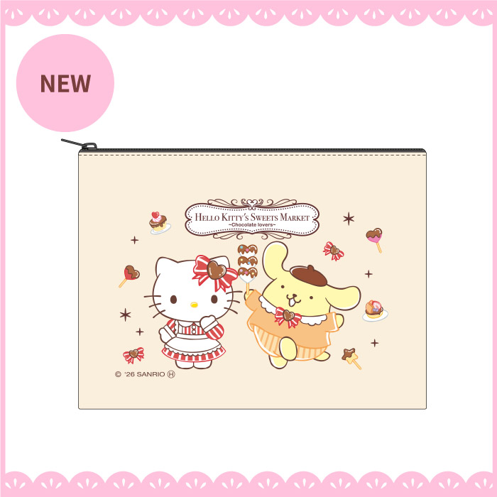 HELLO KITTY’ S SWEETS MARKET_キャンバスポーチの画像