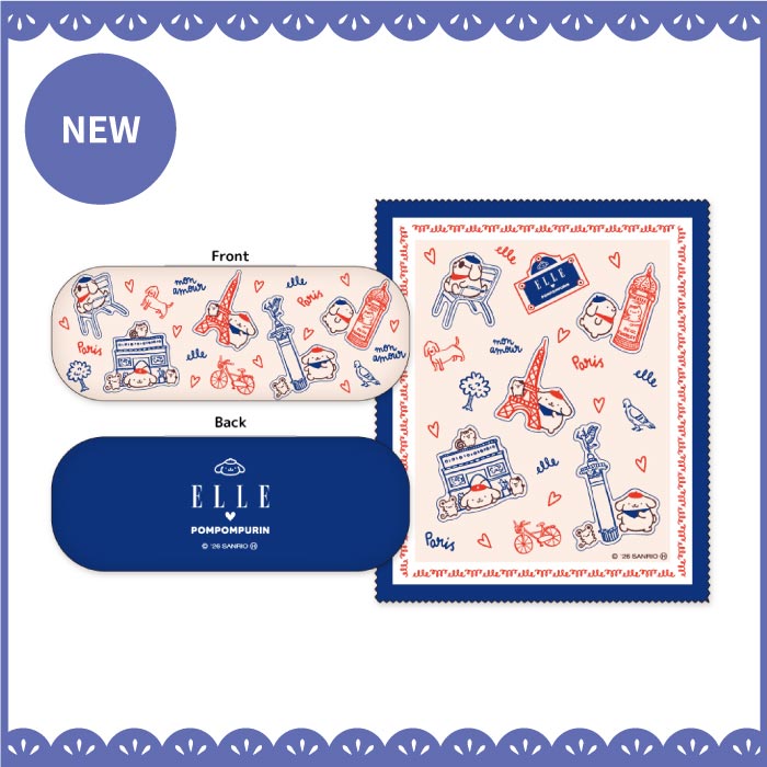 HELLO KITTY’ S SWEETS MARKET_メガネケースELLE×ポムポムプリンの画像