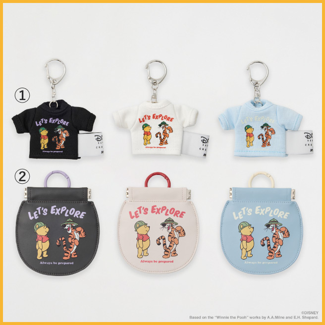 「くまのプーさん」原作デビュー100 周年 DISNEY WINNIE THE POOH FESTIVAL in 銀座三越_＜マウジー＞ ①TEE HOLDER II / POOH_②EXPLORE POUCH / POOHの画像